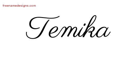 Temika Classic Name Tattoo Designs