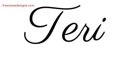 Teri Classic Name Tattoo Designs