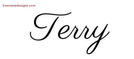 Terry Classic Name Tattoo Designs