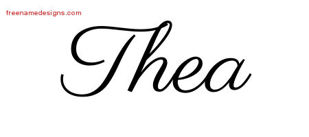 Thea Classic Name Tattoo Designs