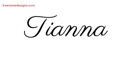 Tianna Classic Name Tattoo Designs