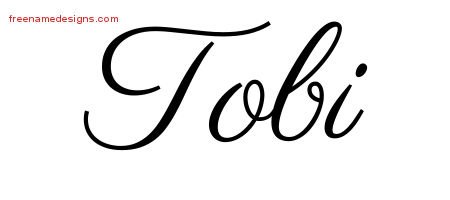 Tobi Classic Name Tattoo Designs