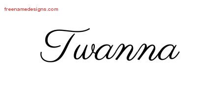 Twanna Classic Name Tattoo Designs