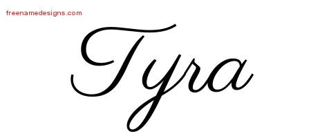 Tyra Classic Name Tattoo Designs