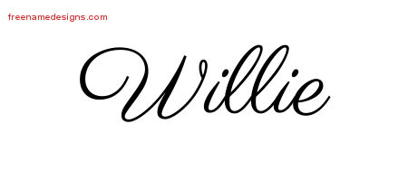Willie Classic Name Tattoo Designs