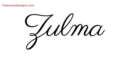 Zulma Classic Name Tattoo Designs