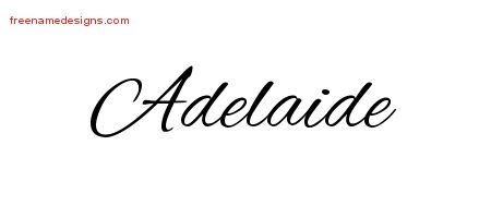 Adelaide Cursive Name Tattoo Designs