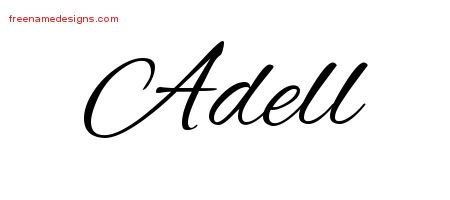 Adell Cursive Name Tattoo Designs