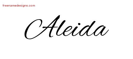 Aleida Cursive Name Tattoo Designs