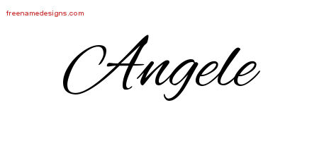 Cursive Name Tattoo Designs Angele Download Free - Free Name Designs