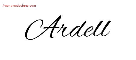 Ardell Cursive Name Tattoo Designs