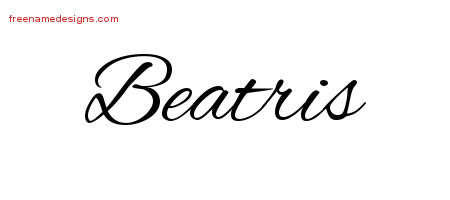 Cursive Name Tattoo Designs Beatris Download Free - Free Name Designs