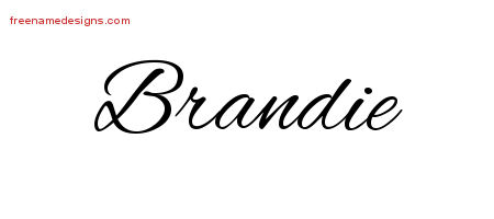 Brandie Cursive Name Tattoo Designs