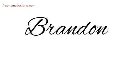 Brandon Cursive Name Tattoo Designs