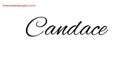 Candace Cursive Name Tattoo Designs