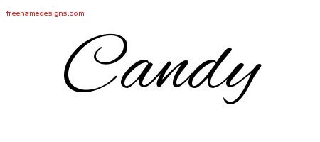 Candy Cursive Name Tattoo Designs