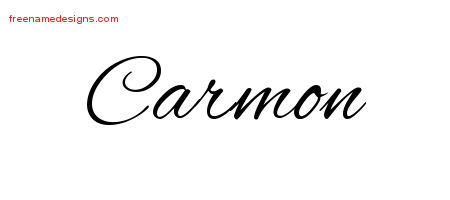 Carmon Cursive Name Tattoo Designs