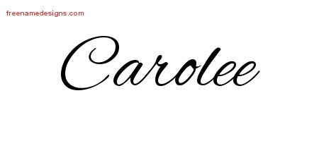 Carolee Cursive Name Tattoo Designs