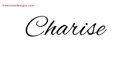 Charise Cursive Name Tattoo Designs