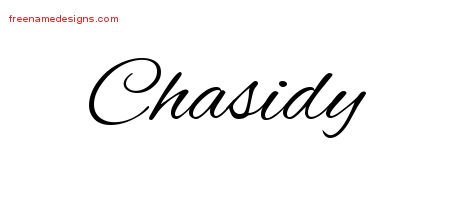 Chasidy Cursive Name Tattoo Designs