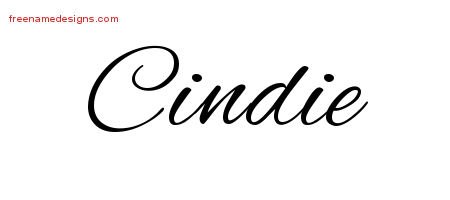 Cindie Cursive Name Tattoo Designs
