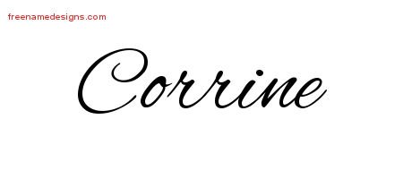 Corrine Cursive Name Tattoo Designs
