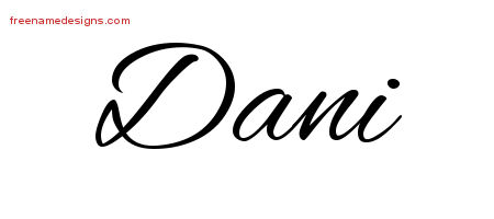 Dani Cursive Name Tattoo Designs