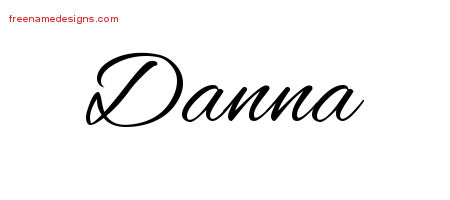 Danna Cursive Name Tattoo Designs