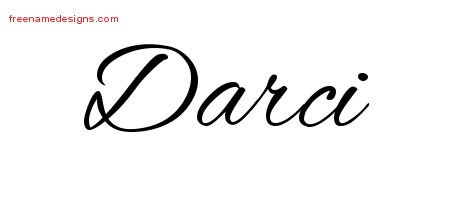 Cursive Name Tattoo Designs Darci Download Free - Free Name Designs