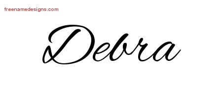 Debra Cursive Name Tattoo Designs