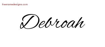 Debroah Cursive Name Tattoo Designs