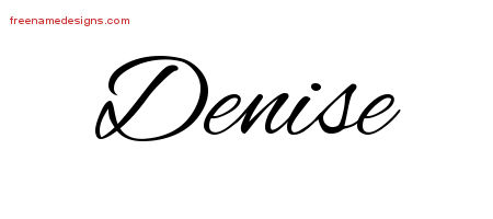 Cursive Name Tattoo Designs Denise Download Free - Free Name Designs