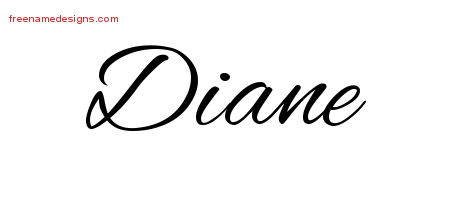 Cursive Name Tattoo Designs Diane Download Free - Free Name Designs