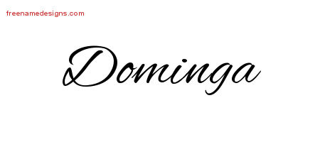 Dominga Cursive Name Tattoo Designs