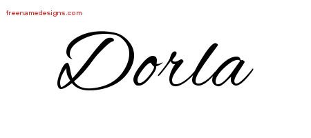 Dorla Cursive Name Tattoo Designs