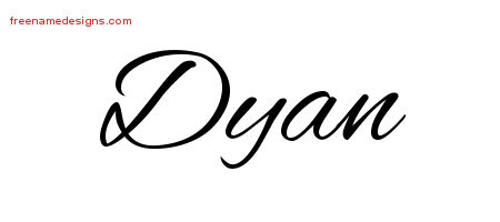 Cursive Name Tattoo Designs Dyan Download Free - Free Name Designs