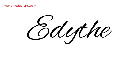 Edythe Cursive Name Tattoo Designs
