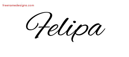 Felipa Cursive Name Tattoo Designs