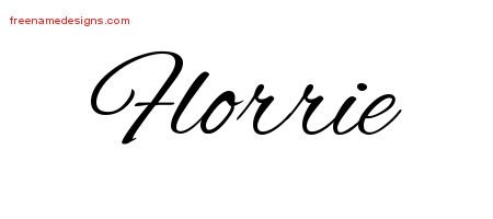 Florrie Cursive Name Tattoo Designs