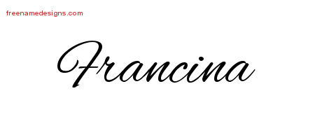 Francina Cursive Name Tattoo Designs