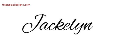 Jackelyn Cursive Name Tattoo Designs