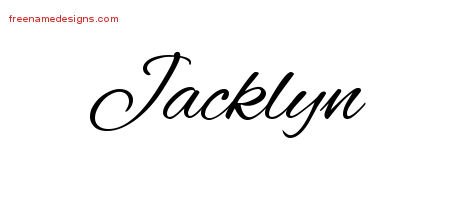 Jacklyn Cursive Name Tattoo Designs