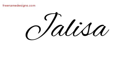 Jalisa Cursive Name Tattoo Designs