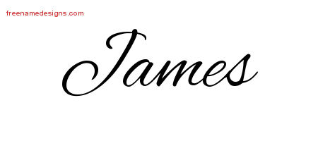 James Cursive Name Tattoo Designs