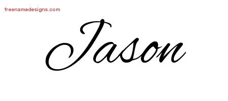 Jason Cursive Name Tattoo Designs