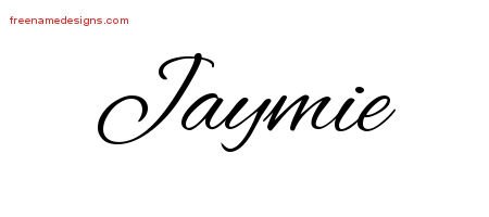 Jaymie Cursive Name Tattoo Designs