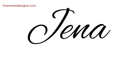 Jena Cursive Name Tattoo Designs