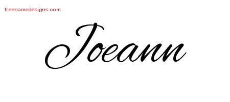 Joeann Cursive Name Tattoo Designs