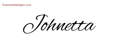 Johnetta Cursive Name Tattoo Designs