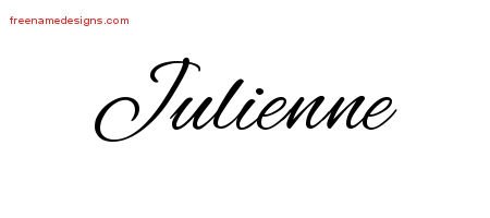 Julienne Cursive Name Tattoo Designs